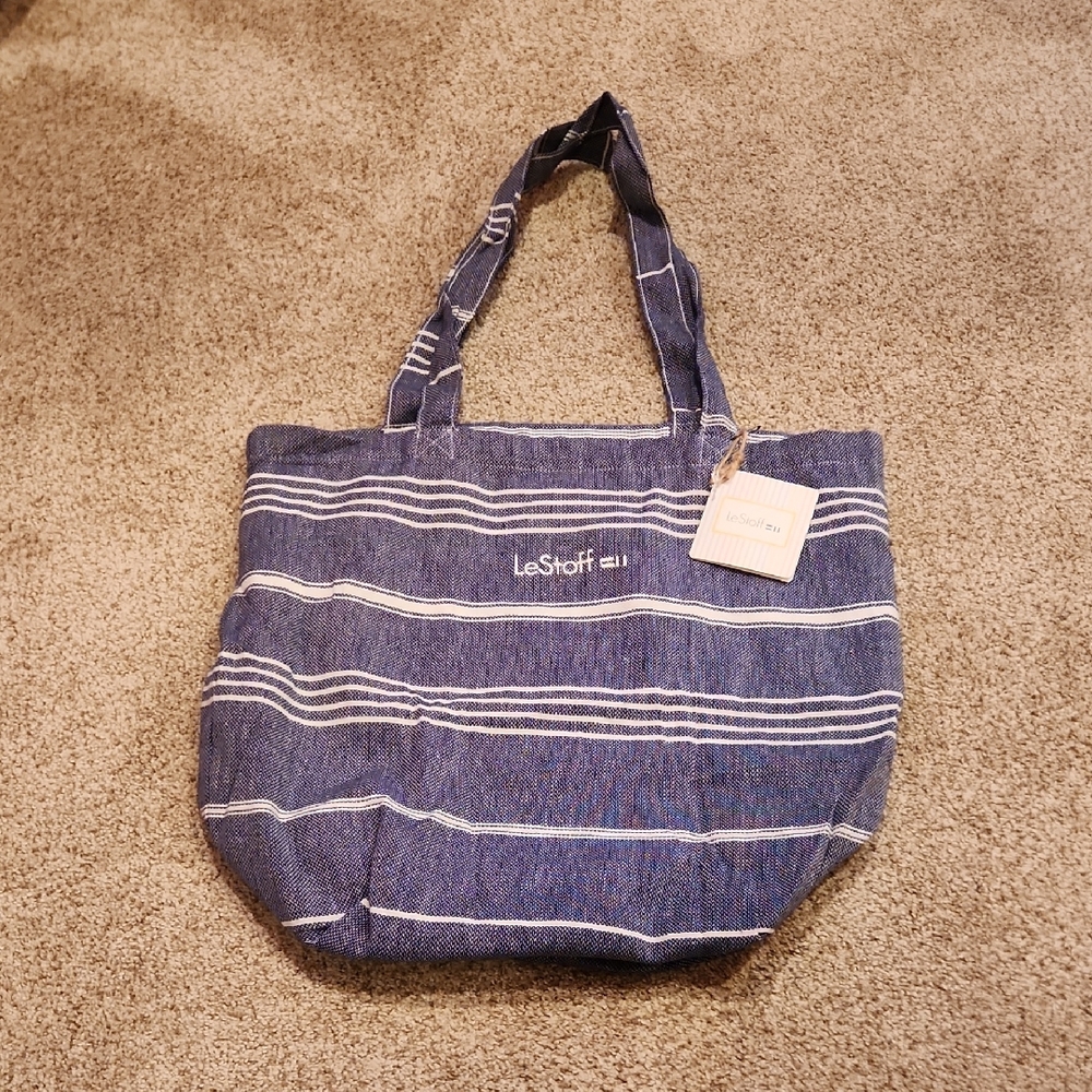 lestoff|striped tote|18x15x8 (5.4 oz)